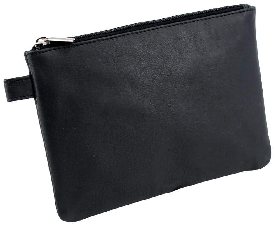 Alassio Banktasche/Utensilientasche, Leder, Schwarz