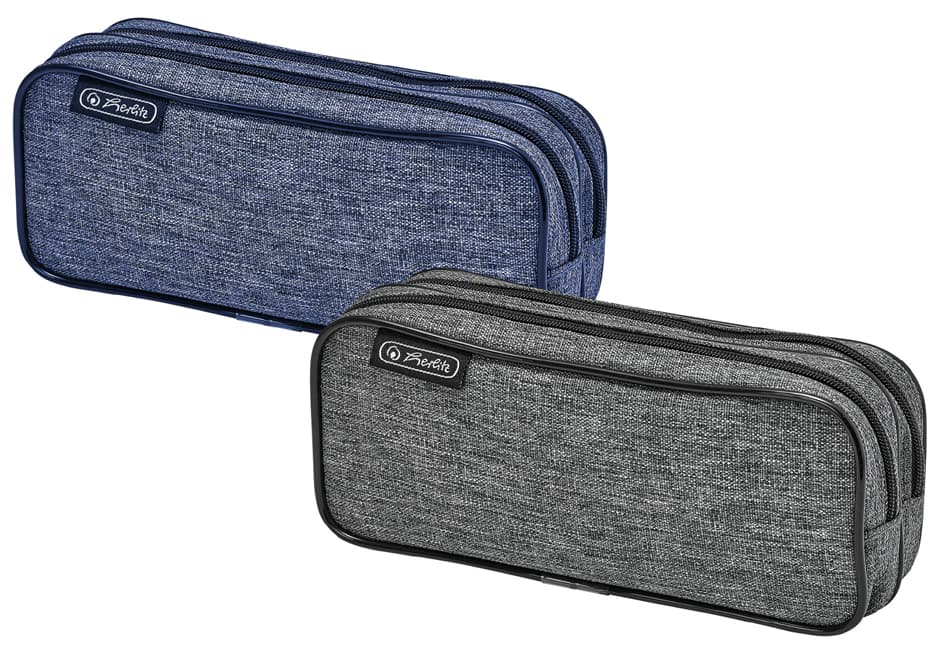 Herlitz Doppel-Schlamper-Etui , Knitted Fabric, , Sortiert