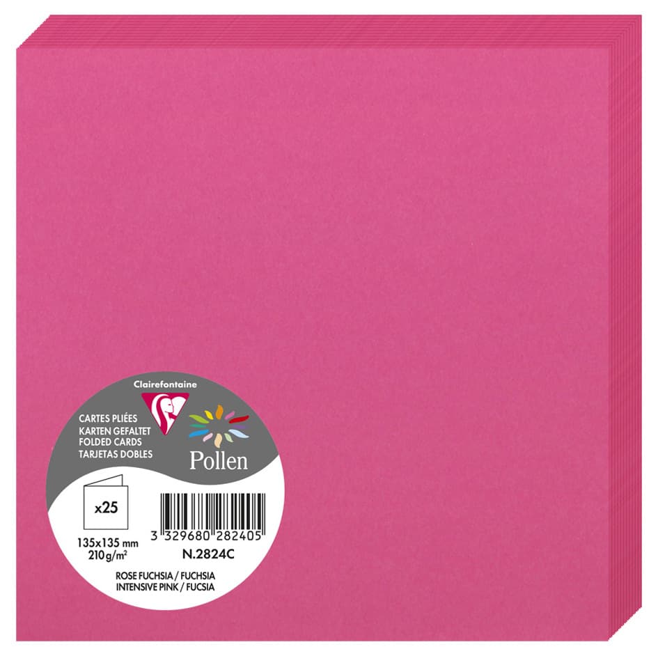 Pollen By Clairefontaine Doppelkarte 135 Mm, Fuchsia
