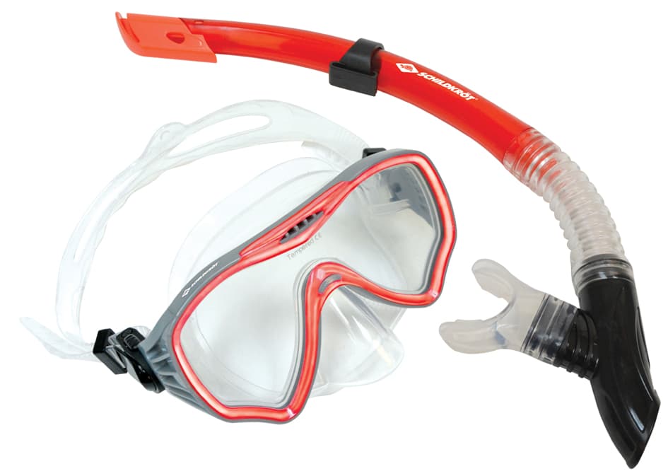 Schildkröt Schnorchel-Set , Fiji, , 2-Teilig, Rot