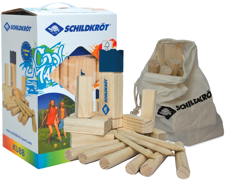 Schildkröt Kubb / Schwedenschach, Aus Pinienholz