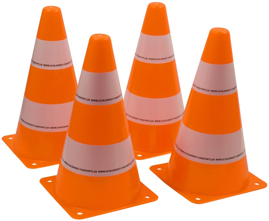Schildkröt Pylonen, 4er Set, Orange / Weiß