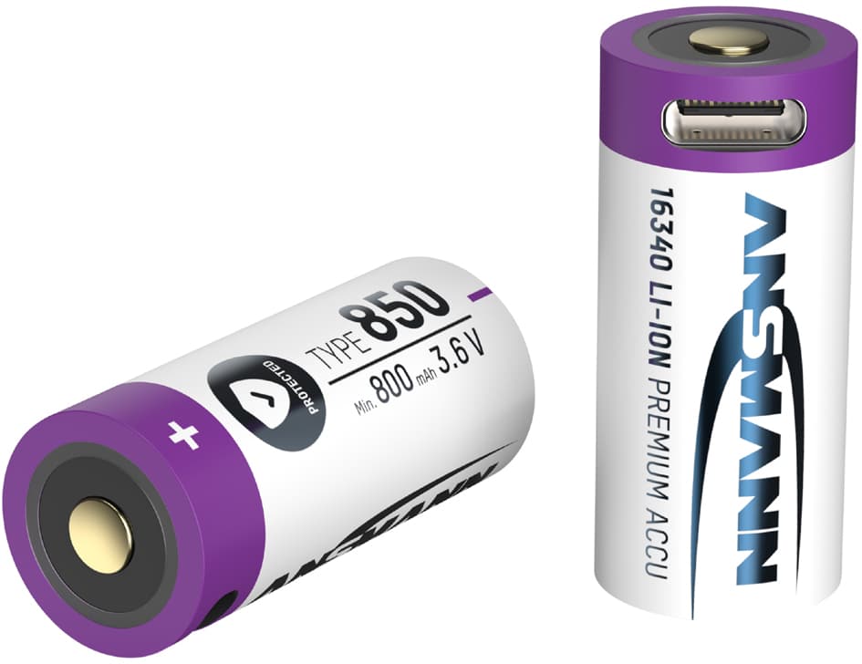 Ansmann Li-Ion Akku 16340 Mit Usb-C Kupplung, 850 Mah