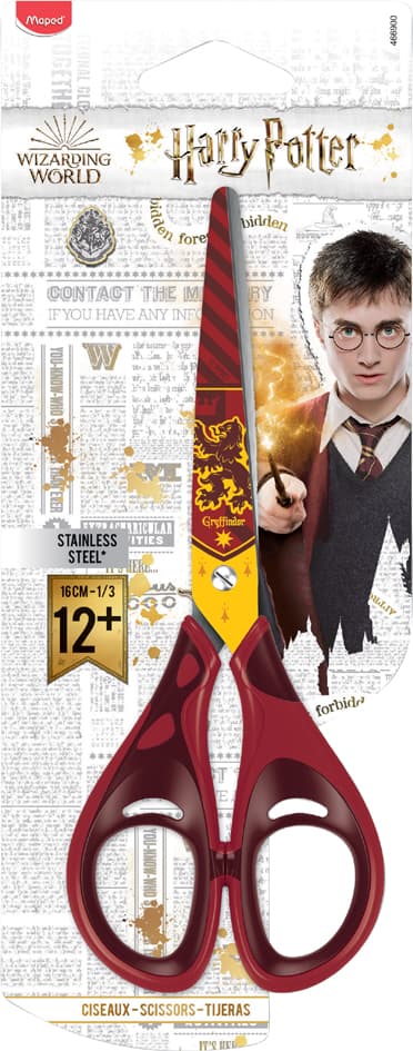 Maped Schere Harry Potter Teens, Spitz, 160 Mm, Rot