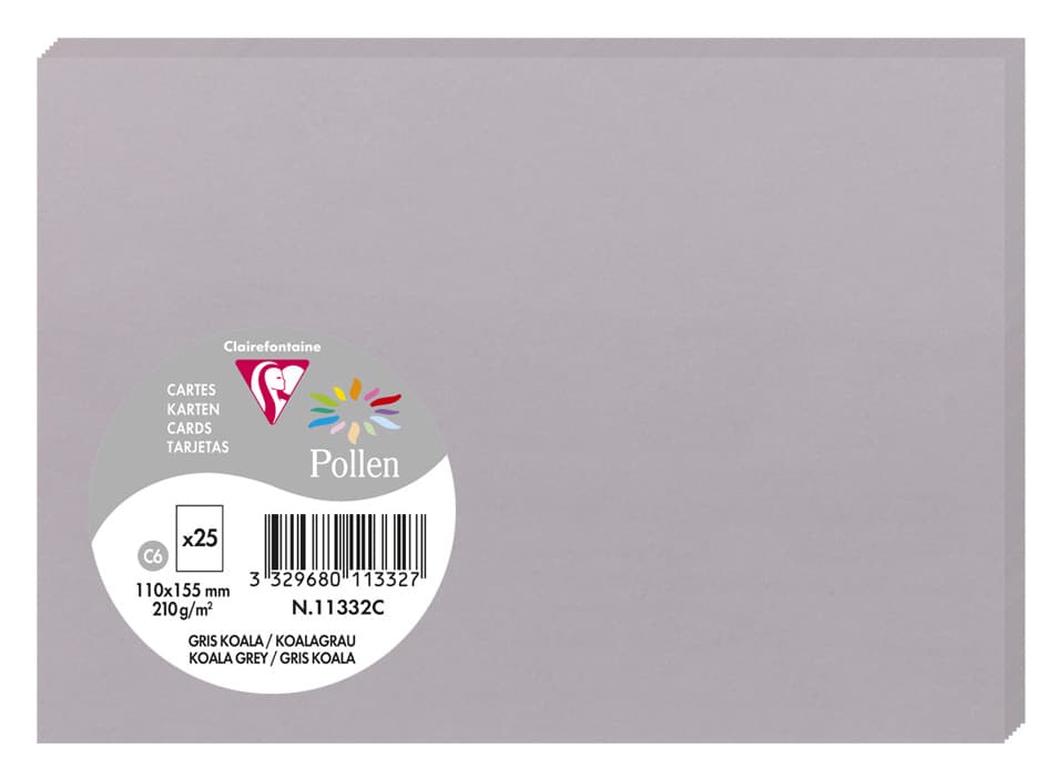 Pollen By Clairefontaine Karte C6, Koalagrau