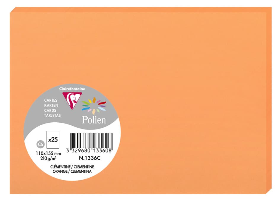 Pollen By Clairefontaine Karte C6, Clementine