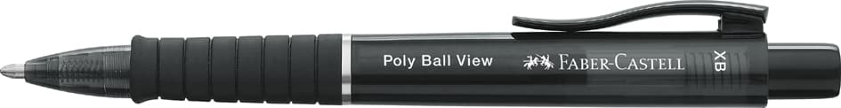 Faber-Castell Druckkugelschreiber Poly Ball View, Schwarz