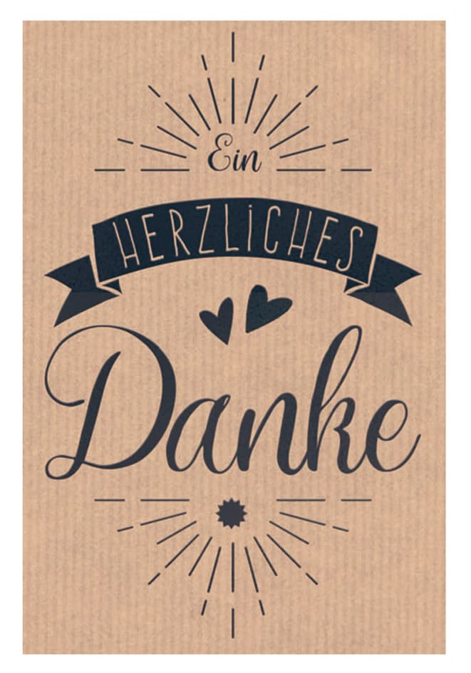 Susy Card Mini-Grußkarte , Ein Herzliches Danke,