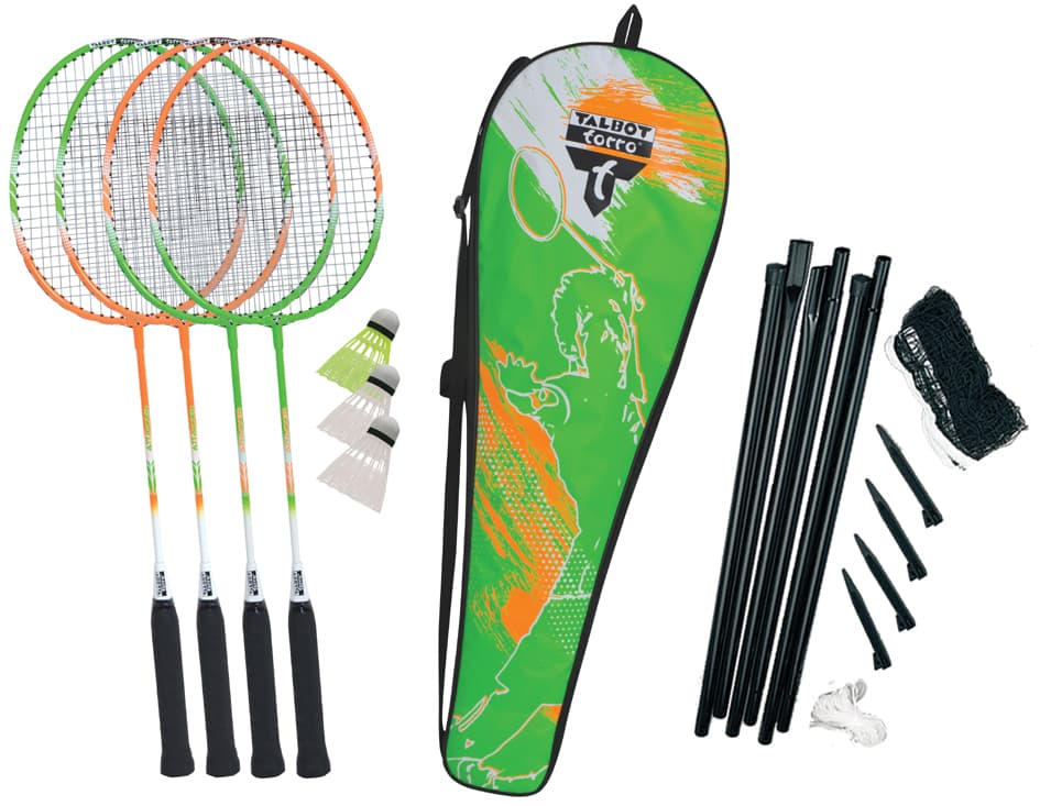 Talbot Torro Badminton-Set , 4 Attacker Plus,