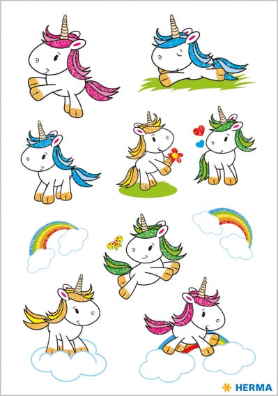 Herma Sticker Decor , Baby Einhorn, , Beglimmert