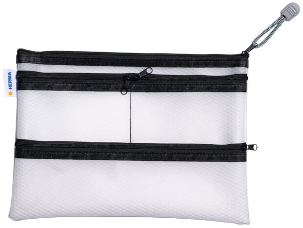 Herma Reißverschlusstasche , Multibag, , Din A5, Schwarz