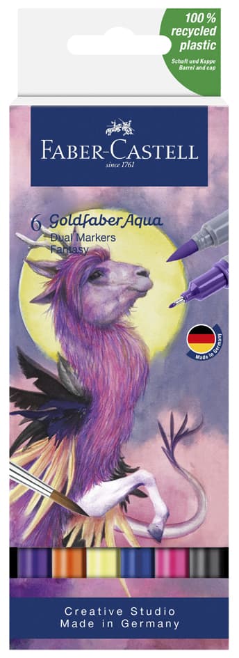 Faber-Castell Aquarellmarker Goldfaber, 6er Etui Fantasy