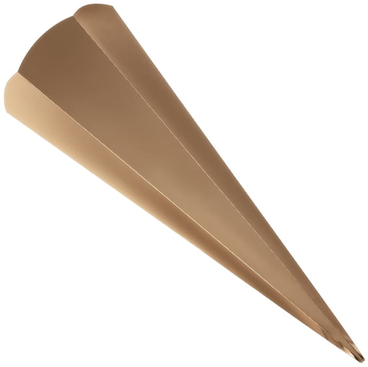 Folia Metallic-Schultüten-Zuschnitt, 6-Eckig, Rosé