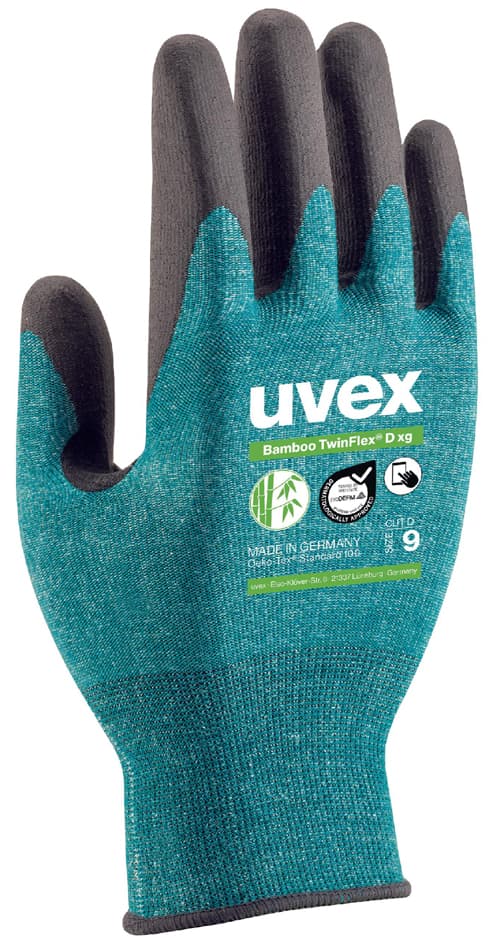 Uvex Schnittschutz-Handschuh Bamboo Twinflex D Xg, Größe 8