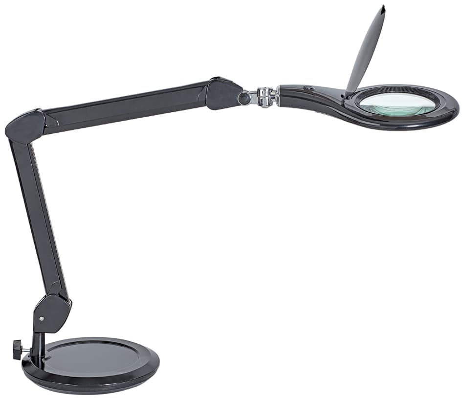 Maul Led-Lupenleuchte Maulmakro, Standfuß, Schwarz