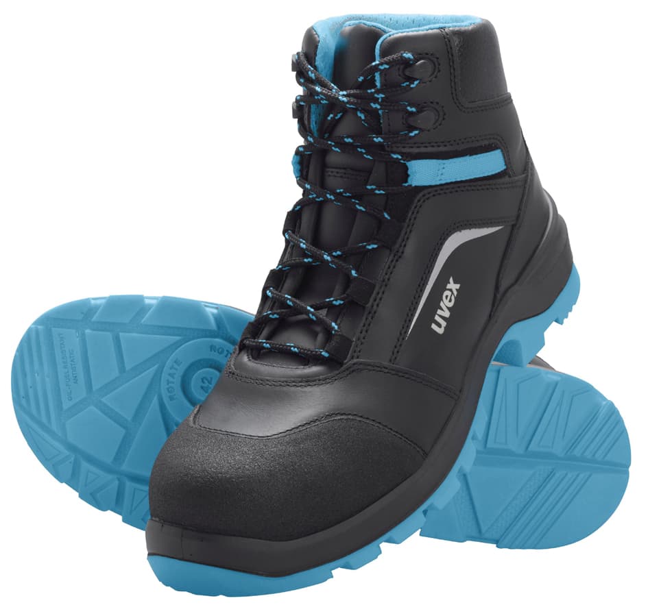 Uvex 2 Xenova Schnürstiefel S3, Schwarz/Blau, Gr. 49