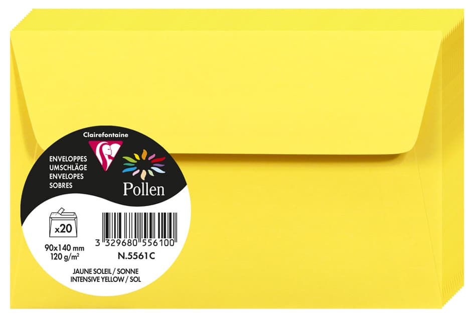 Pollen By Clairefontaine Briefumschlag 90x140 Mm, Sonne
