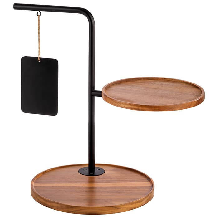 Aps Etagère Iron, 2-Stufig, Schwarz, Höhe: 440 Mm