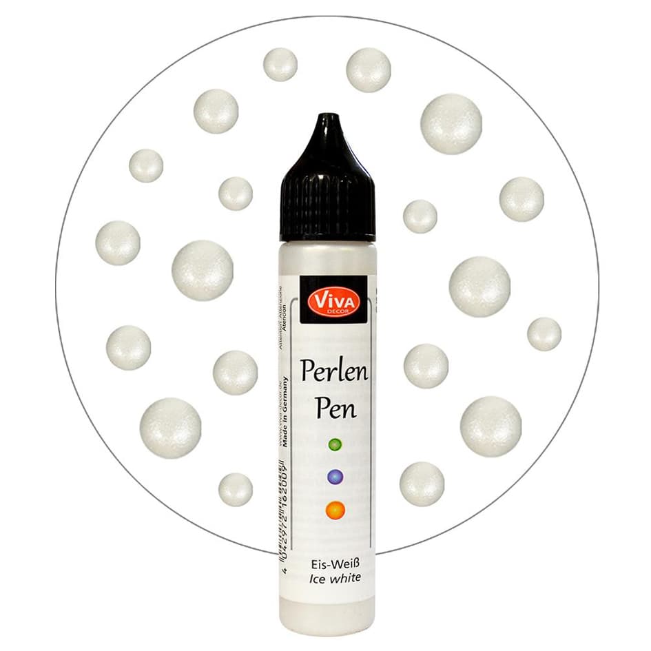 Viva Decor Perlen Pen, 28 Ml, Eisweiß