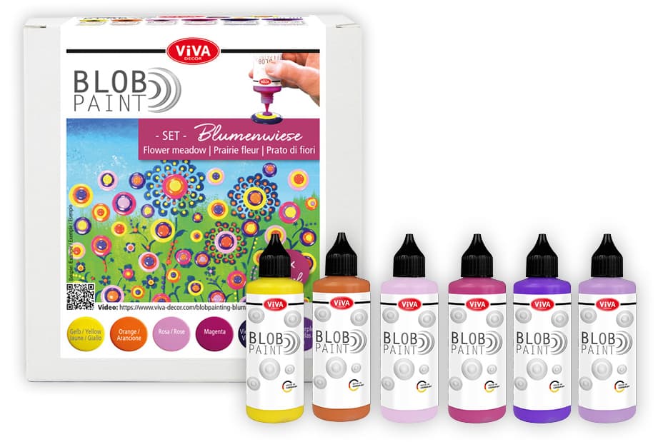 Viva Decor Blob Paint Farbset , Blumenwiese, , 6-Teilig