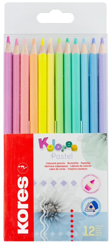 Kores Dreikant-Buntstifte , Kolores Pastel, , 12er Kartonetui