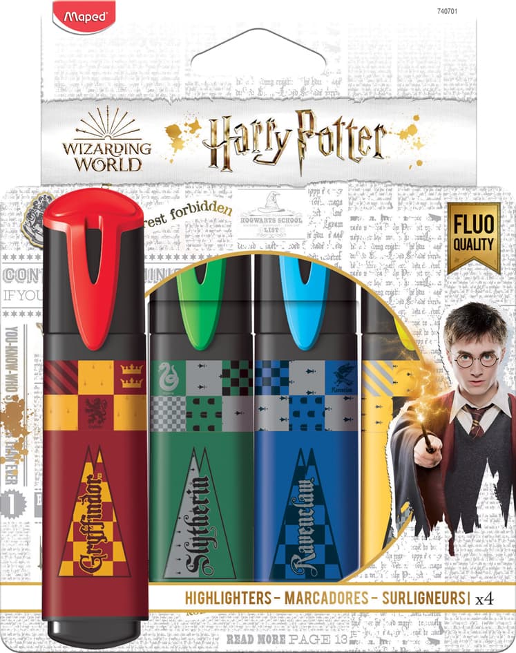Maped Textmarker Harry Potter, 4er Kartonetui