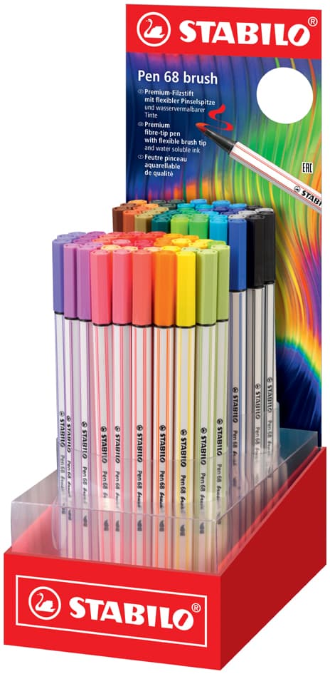 Stabilo Pinselstift Pen 68 Brush Arty, 80er Display