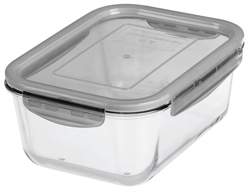 Gastromax Glas-Frischhaltedose, 2,7 Liter, Grau