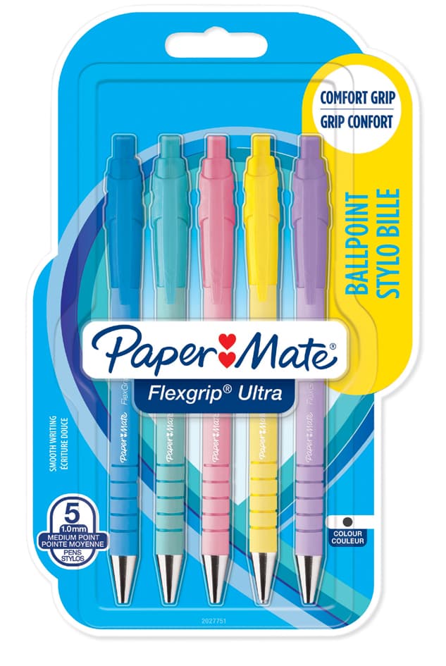 Paper:Mate Druckkugelschreiber Flexgrip Ultra Pastell, 5er