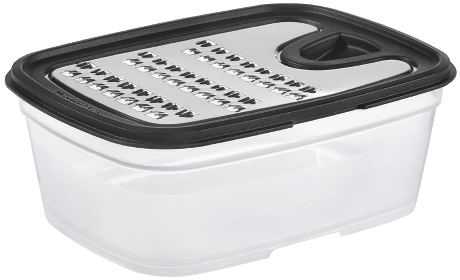 Gastromax Reibe Mit Auffangbehälter, Transparent/Schwarz