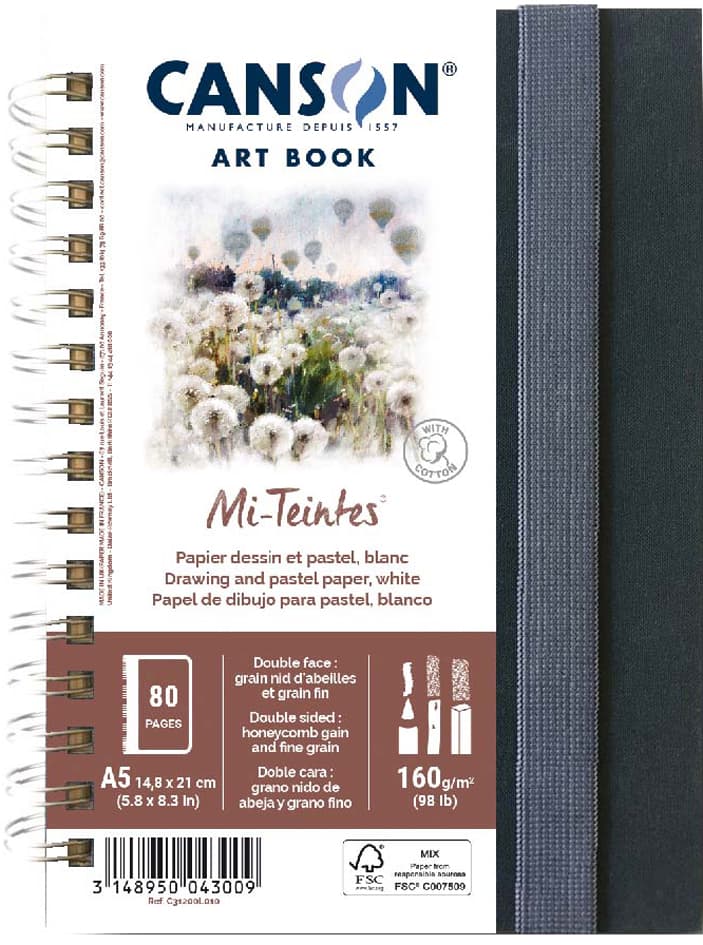 Canson Skizzenbuch Art Book Mi-Teintes, Din A5, Weiß