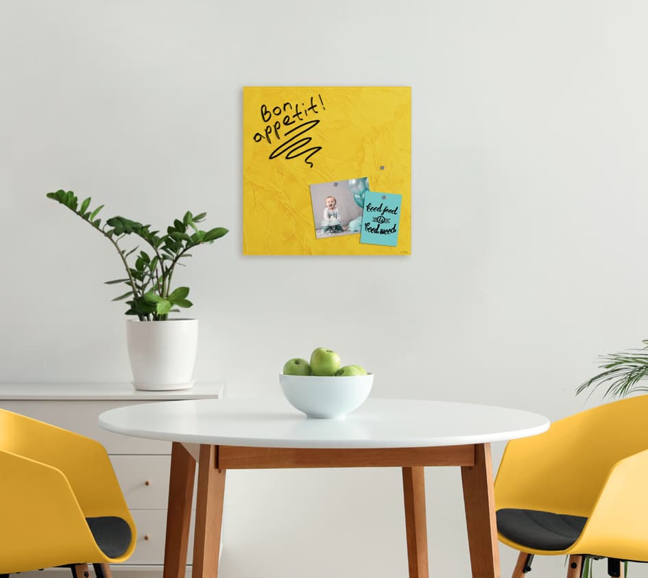 Sigel Glas-Magnettafel Artverum Yellow Structure, (B)600 Mm