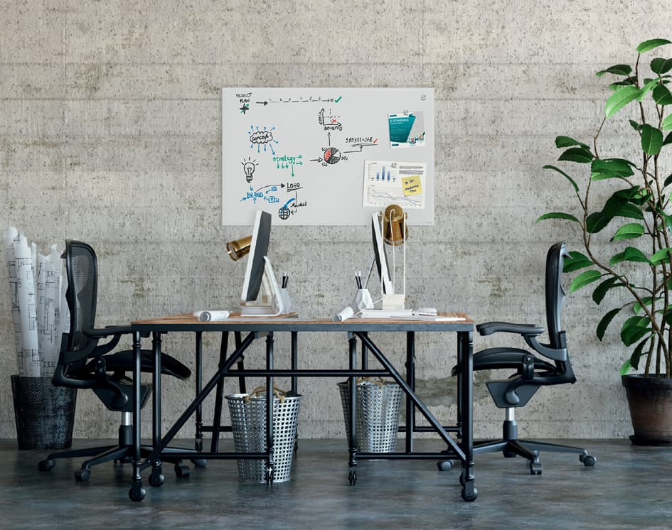 Sigel Glas-Magnettafel Artverum, Super-Weiß, (B)1.500 Mm