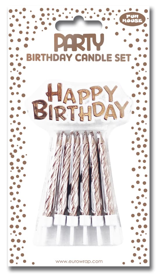 Clairefontaine Geburtstagskerzen , Happy Birthday, , Rosegold