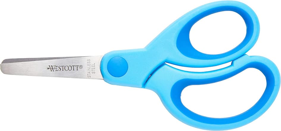 Westcott Bastelschere Kids Softgrip, Rund, 130 Mm, Blau