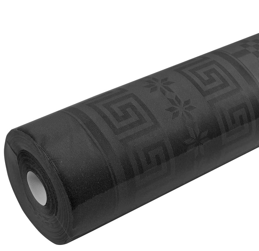 Pronappe Damast-Tischdecke, (B)1,18 X (L)6,0 M, Schwarz