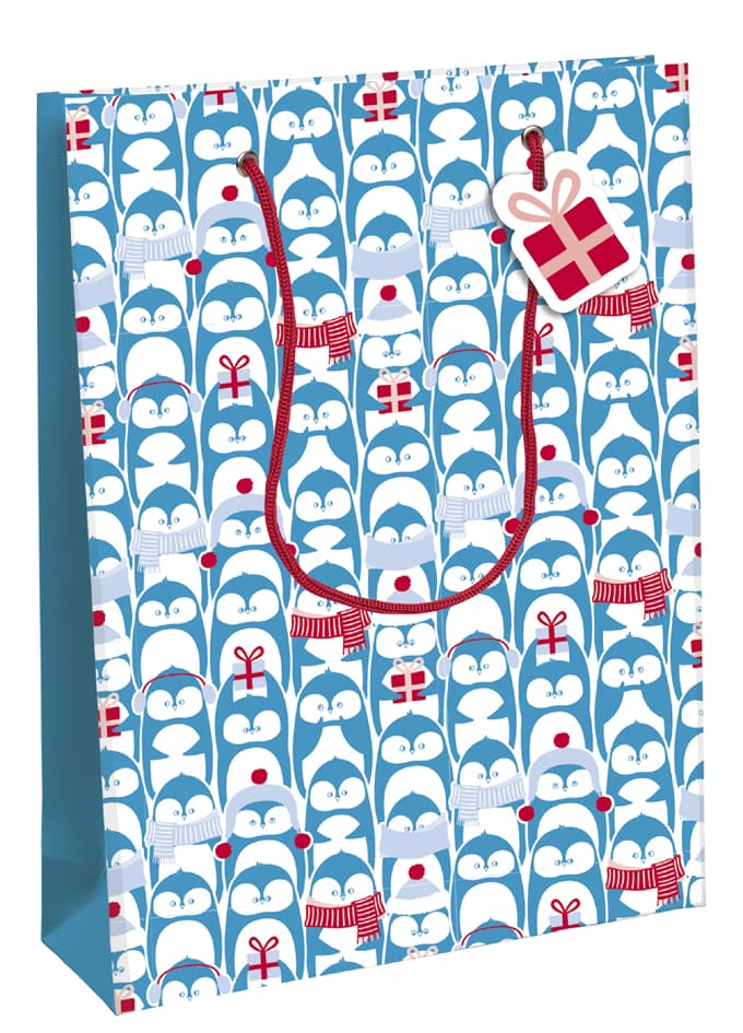 Clairefontaine Weihnachts-Geschenktüte , Pinguine, , Mittel