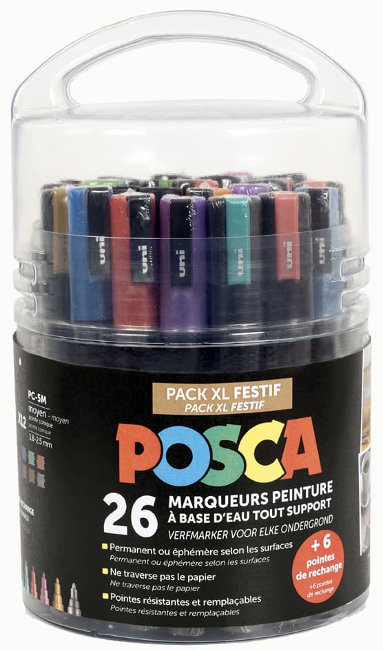 Posca Pigmentmarker , Pack Educréatif Festif, , 26er Set