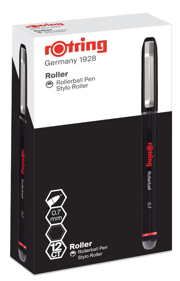 Rotring Rollerball, Strichstärke: 0,7 Mm, Schwarz