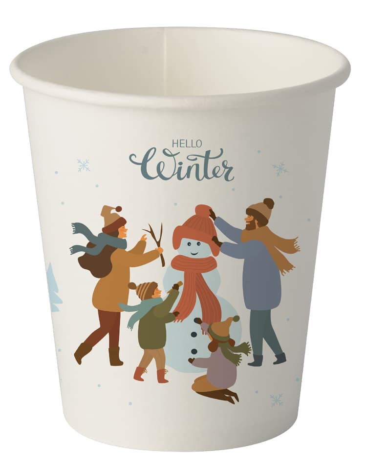 Papstar Papp-Trinkbecher , Hello Winter, , 0,2 L