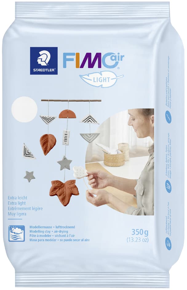 Fimo Air Light Modelliermasse, Lufthärtend, Weiß, 350 G