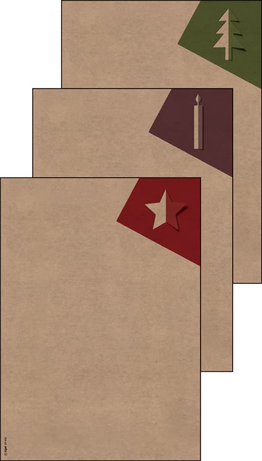 Sigel Weihnachts-Motiv-Papier-Set , Cut-Out Style, , A4