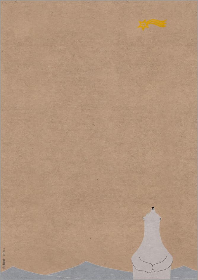 Sigel Weihnachts-Motiv-Papier , Polar Bear With..., , A4