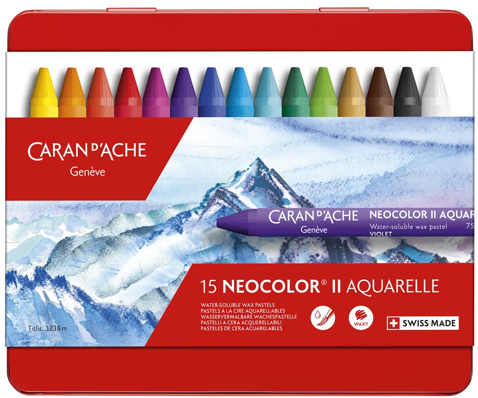 Caran D, Ache Aquarell-Wachsmalstift Neocolor Ii, 15er Etui