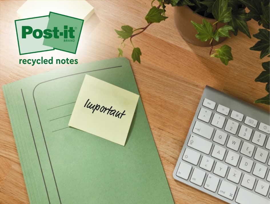 Post-It Haftnotizen Recycling Notes, 76 X 76 Mm, 18+6 Gratis
