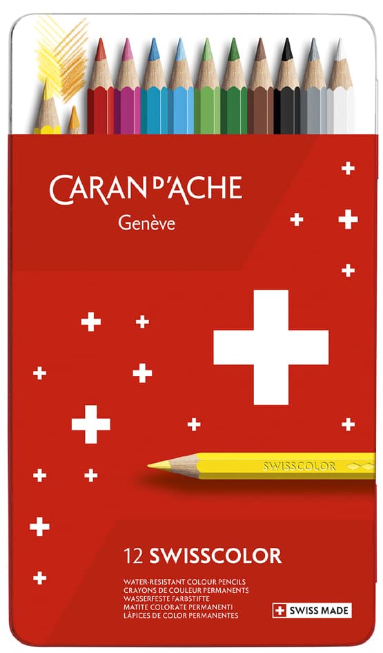 Caran D, Ache Buntstifte Swisscolor, 12er Metalletui