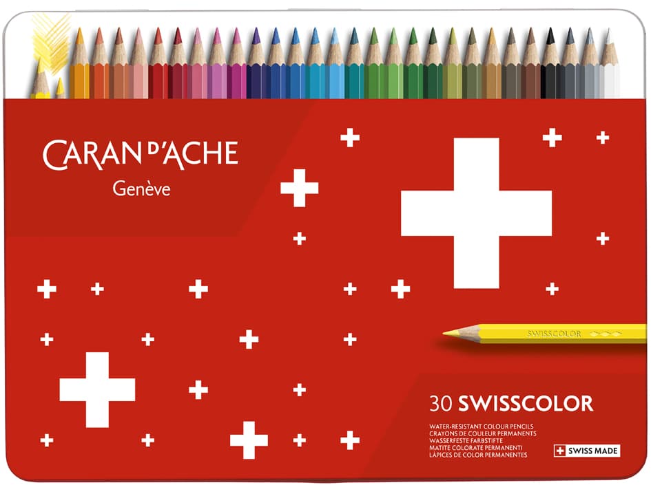 Caran D, Ache Buntstifte Swisscolor, 30er Metalletui