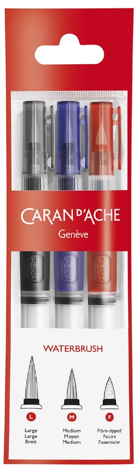 Caran D, Ache Aquarellpinselstift Mit Wasserreservoir,3er Set