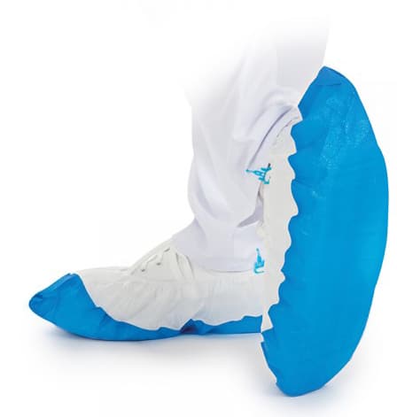 Hygostar Pp-Überschuh , Hygomat, Mit Cpe-Sohle, Weiß/Blau