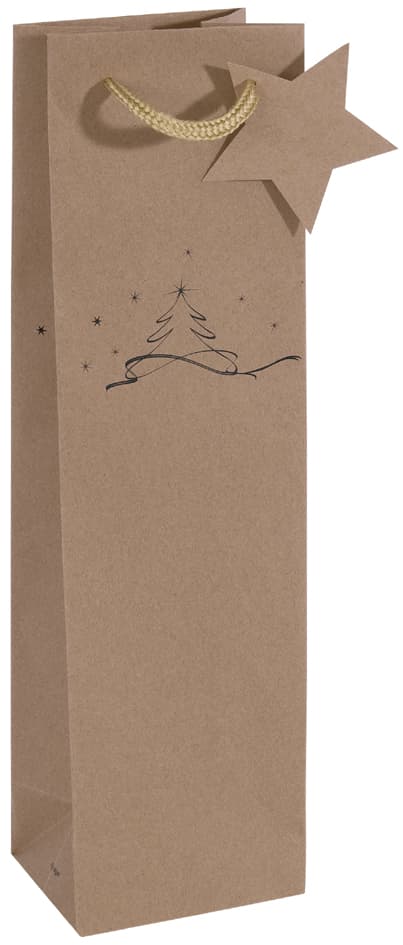 Sigel Weihnachts-Flaschentüte , Christmas Tree, , Kraftkarton